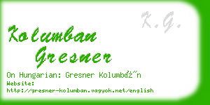 kolumban gresner business card